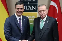 Erdoğan ve Sanchez Dolmabahçe'de Bir Araya Geldi