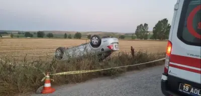 Çorum'da Otomobil Devrildi: 1 Ölü