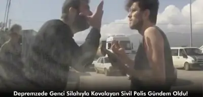 Hatay’da Sivil Polis Kendisine Yol Vermeyen Depremzedeyi Silah Çekip Kovaladı