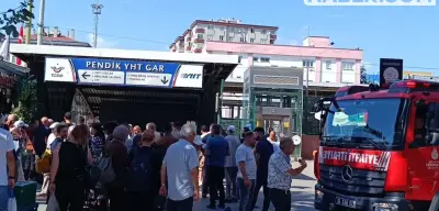 Pendik Marmaray Durağında Yangın! Seferler Durduruldu