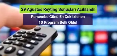 Reyting Sonuçları 29 Ağustos 2024: Dünün Reyting Birincisi Kim Oldu?