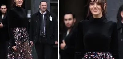 Hande Erçel Paris Moda Haftası'nda Büyüledi