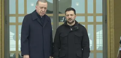 Cumhurbaşkanı Erdoğan, Zelenski'yi Cumhurbaşkanlığı Külliyesinde Törenle Karşıladı