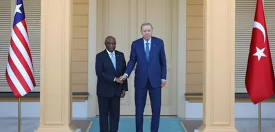 Cumhurbaşkanı Erdoğan, Liberya Cumhurbaşkanı Boakai'yi Kabul Etti