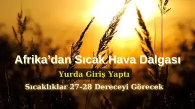 Afrika'dan Gelen Sıcak Hava Dalgası Türkiye'yi Etkisi Altına Alıyor